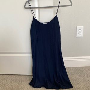 Navy blue slip mini dress